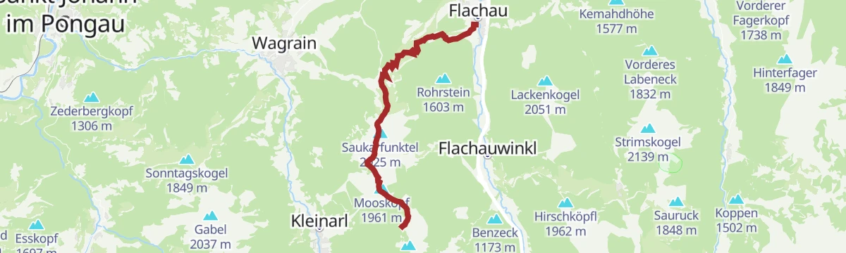 Route map: Salzburger Almenweg - Etappe 16: Weissenhofalm – Flachau